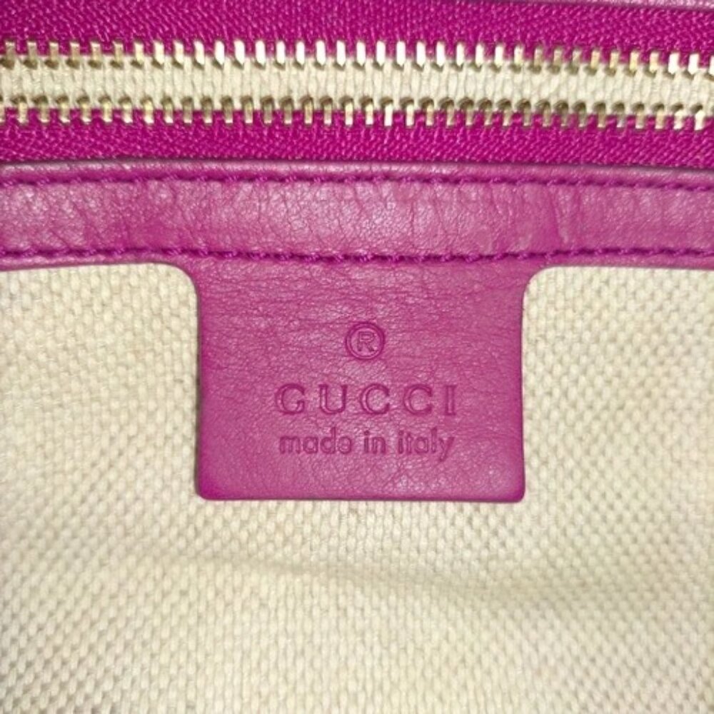 860545BR (S6) Gucci Tote Bag Pink Leather - Picture 7 of 9